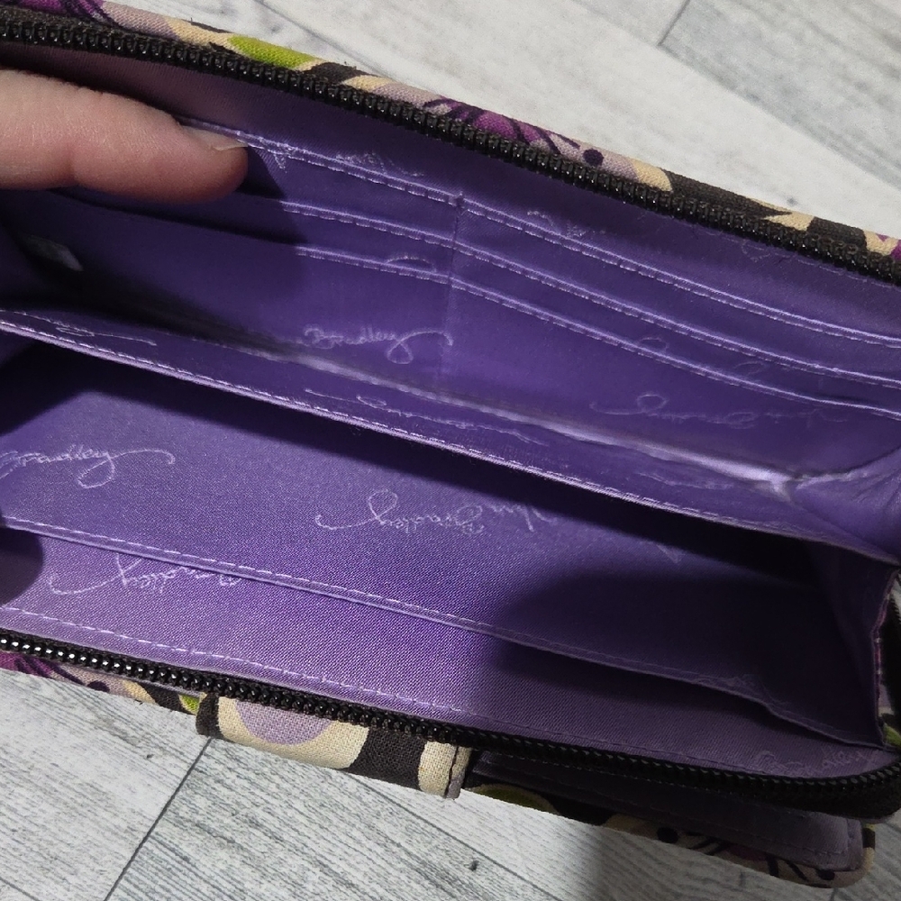 Vera Bradley Plum Petals Turnlock Wallet - Picture 5 of 16